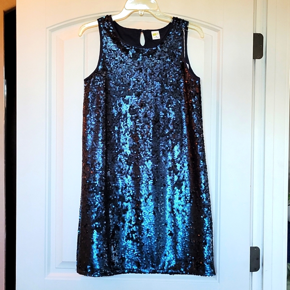 Navy sequence dress
